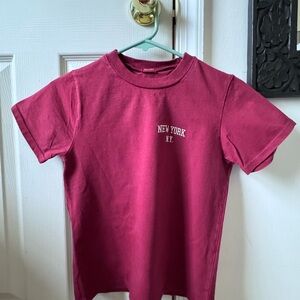 Casual Berry Short Sleeve Tee